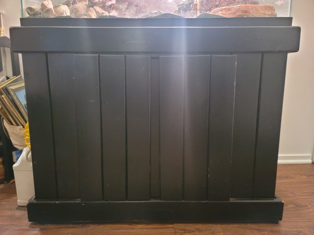 40" Gallon Breeder Reptile Glass Tank With Pine Wood Stand (Blk) - photo 2