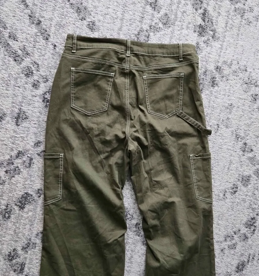 Dokotoo Women 6 Pockets High Waisted Cargo Pants US Size 16 image indicator(3)