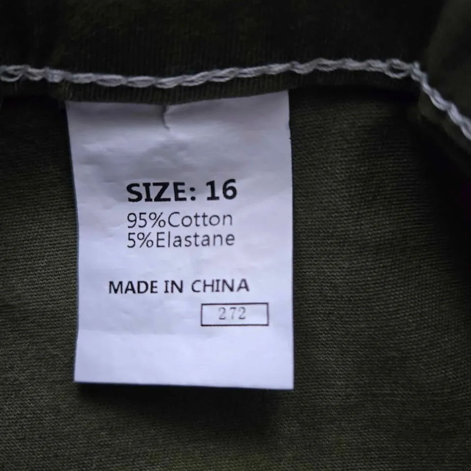 Dokotoo Women 6 Pockets High Waisted Cargo Pants US Size 16 image indicator(4)