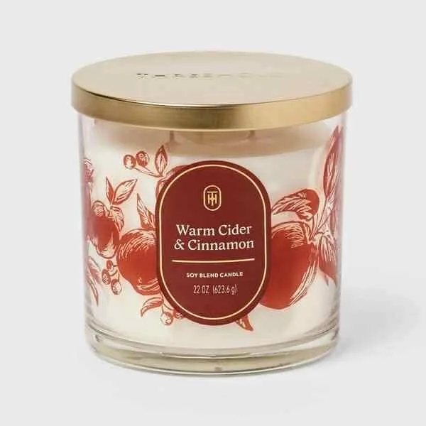 New - Warm Cider and Cinnamon Candle 22oz thumbnail