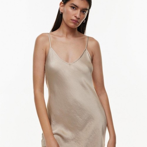 Wilfred Only Slip Satin Midi Dress Humus Beige Small - photo 4