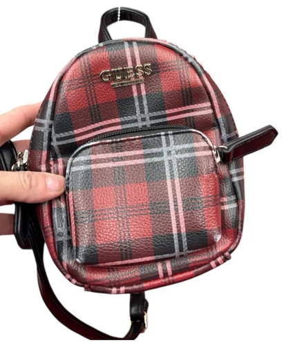 GUESS Evan Mini Plaid Crossbody Backpack/Purse Charm - photo 2