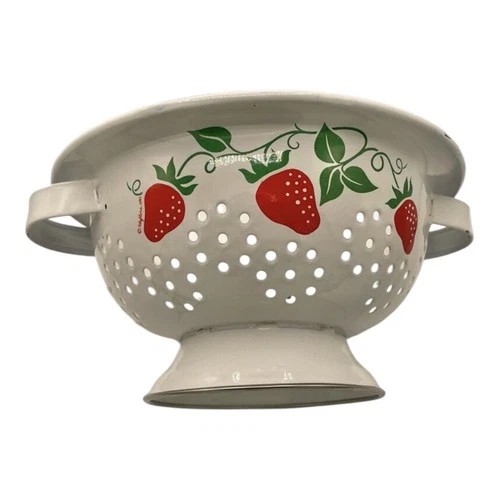 Vintage Teleflora Strawberry Fields Colander 1983
