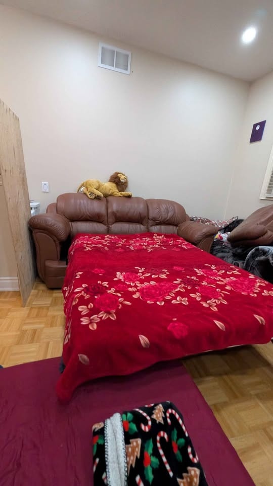 Leather sofa cum bed - photo 4