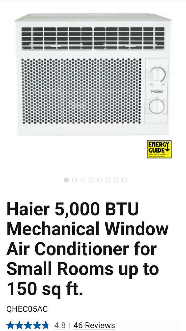 Haier Window Air Conditioner 5000 BTU