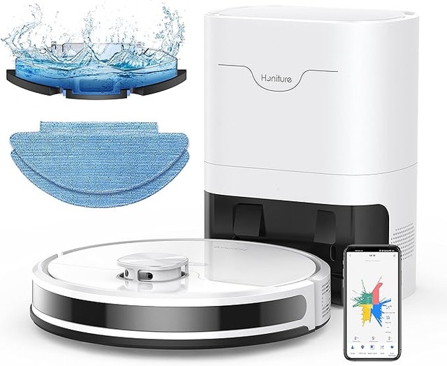 HONITURE Robot Vacuum and Mop with Auto Empty Station