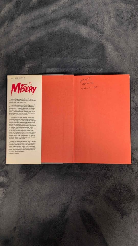 Stephen King - Misery - First 1st Edition Hard Cover - photo 3