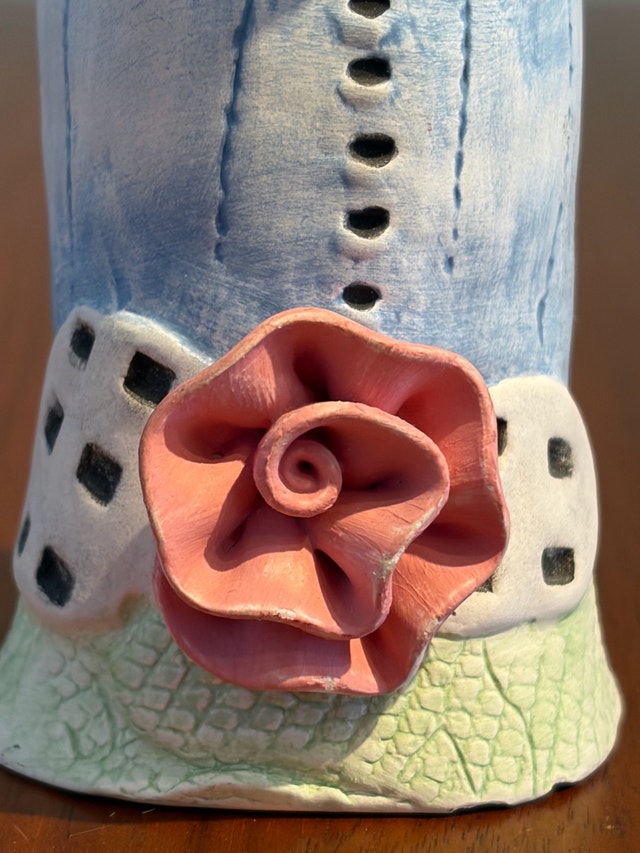 Lady Vase Candle Stick Holder Lavender Sash by Ellen Williams - photo 4