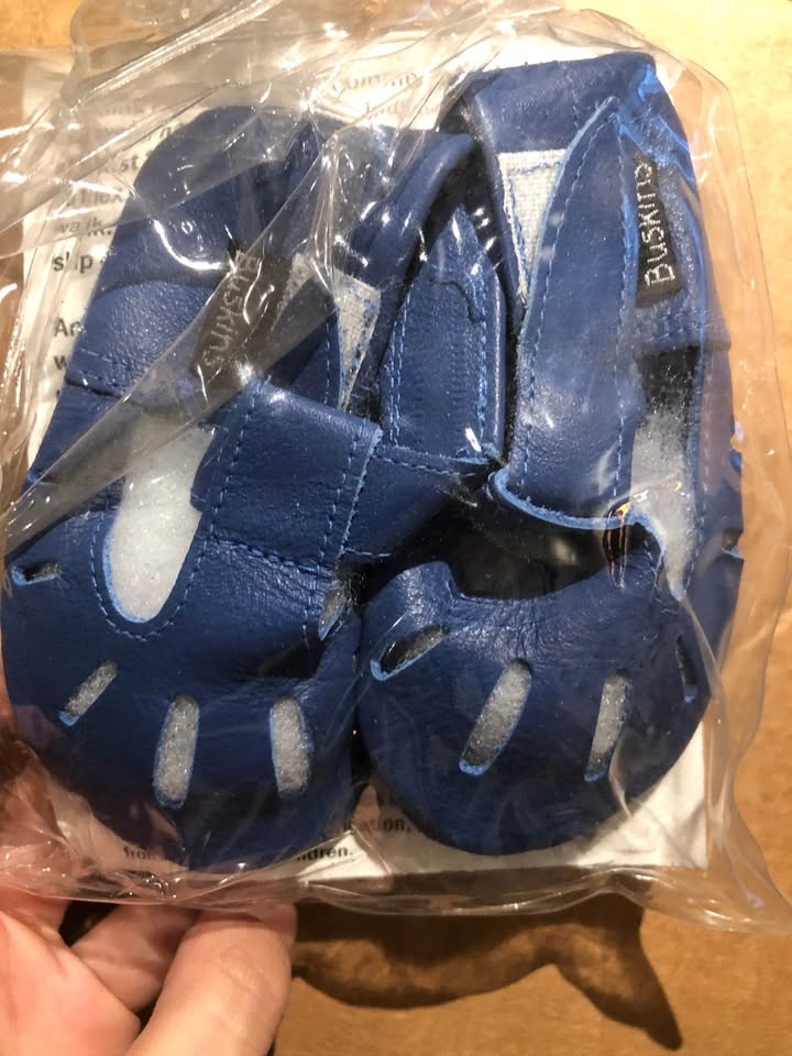 0-3 months Leather baby crib shoes