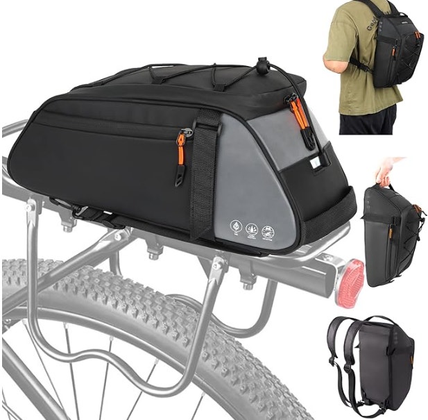 3-in-1 10L Rear Bike Bag / Backpack / Handbag