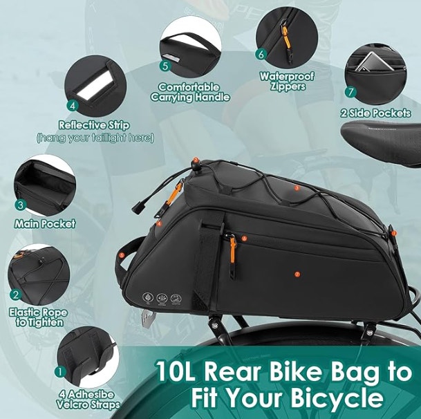 3-in-1 10L Rear Bike Bag / Backpack / Handbag - photo 2