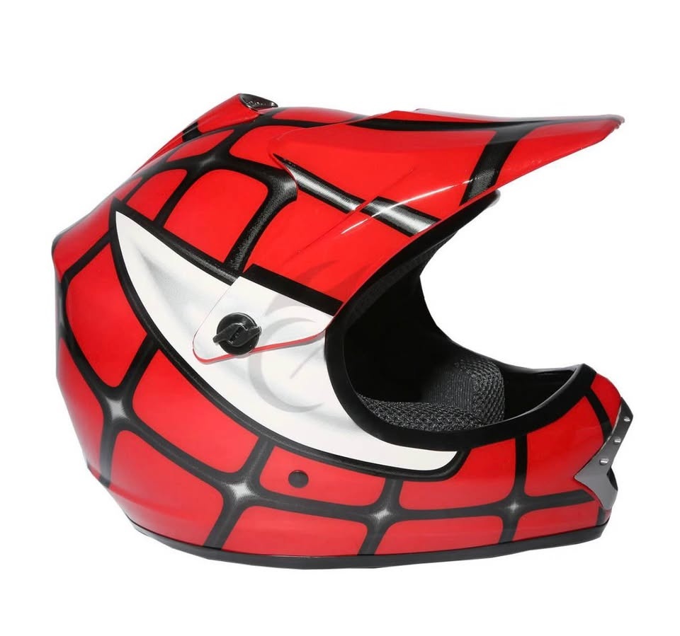 DOT Youth Helmet Kids Spider Motocross Full Face Offroad Dirt Bi - photo 2