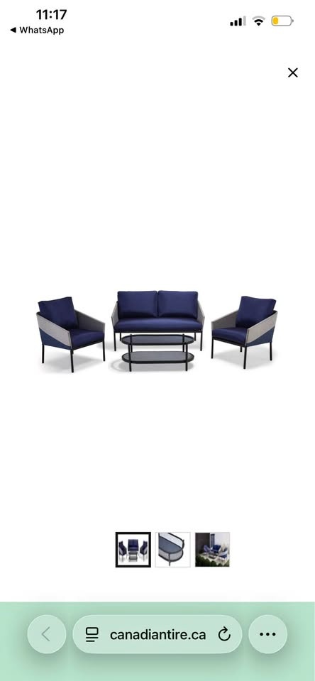 CANVAS Riverfront Outdoor/Patio Conversation Set, 4-pc