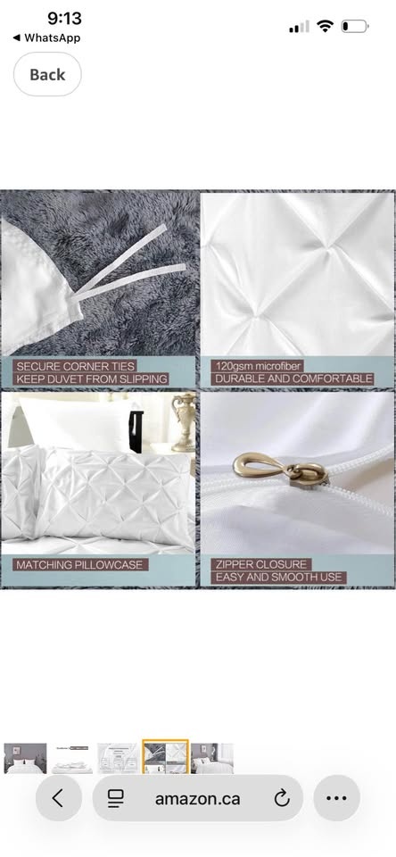 ASHLEYRIVER Full Duvet Cover with Zipper & Corner Ties - photo 3