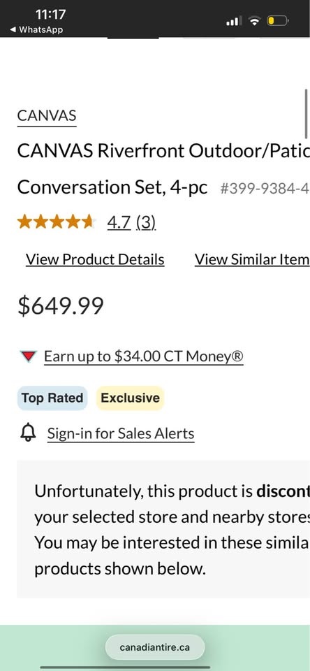 CANVAS Riverfront Outdoor/Patio Conversation Set, 4-pc - photo 4