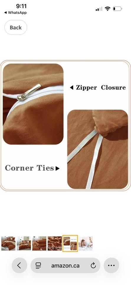 ETDIFFE Burnt Orange Duvet Cover Queen Size, 3 Piece - photo 5