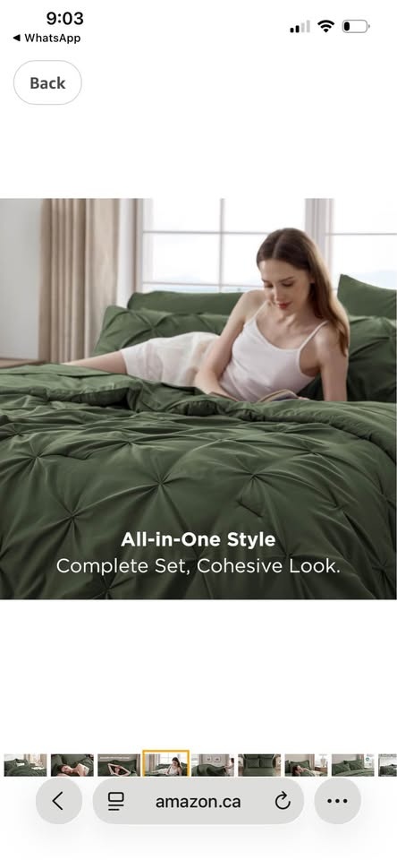 Bedsure Twin Comforter Set Olive Green - Bed in a Bag Twin Size - photo 2