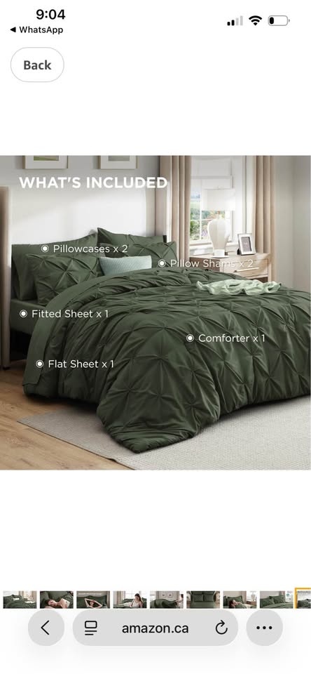 Bedsure Twin Comforter Set Olive Green - Bed in a Bag Twin Size - photo 4