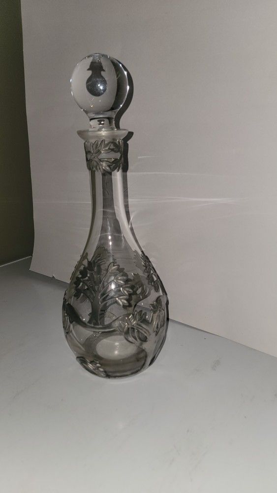 Antique Glass Wine Carafe - photo 2