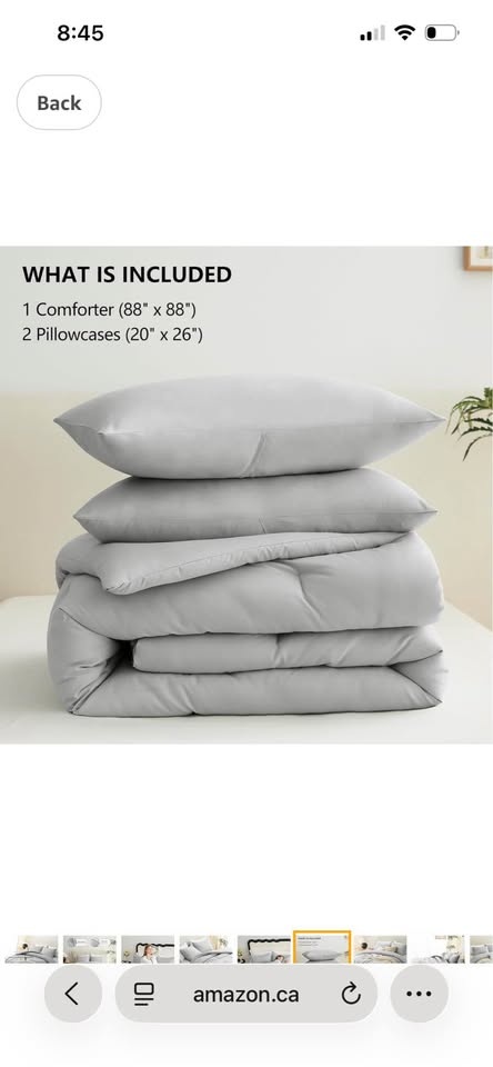 CozyLux Light Grey Queen Comforter Set, 3 Pieces - sealed - photo 3