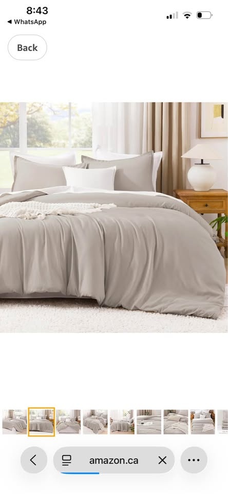 Litanika Linen Grey Comforter Set Full Size, 3 Pieces - photo 2