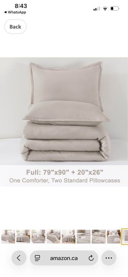 Litanika Linen Grey Comforter Set Full Size, 3 Pieces - photo 3