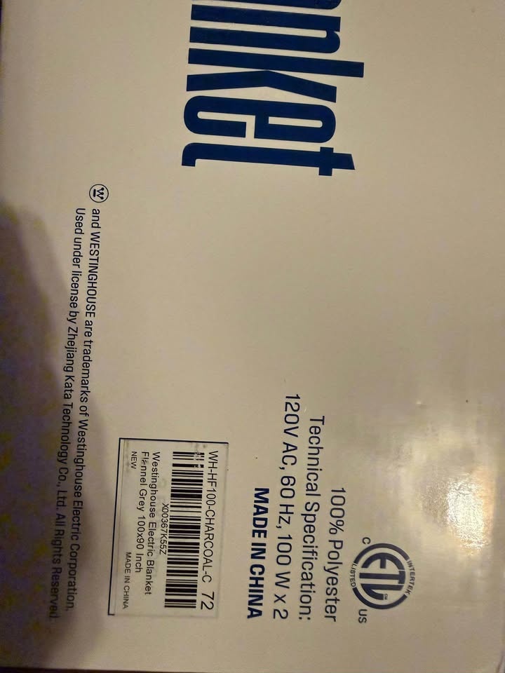 Westinghouse Electric Blanket King Size - sealed - photo 3