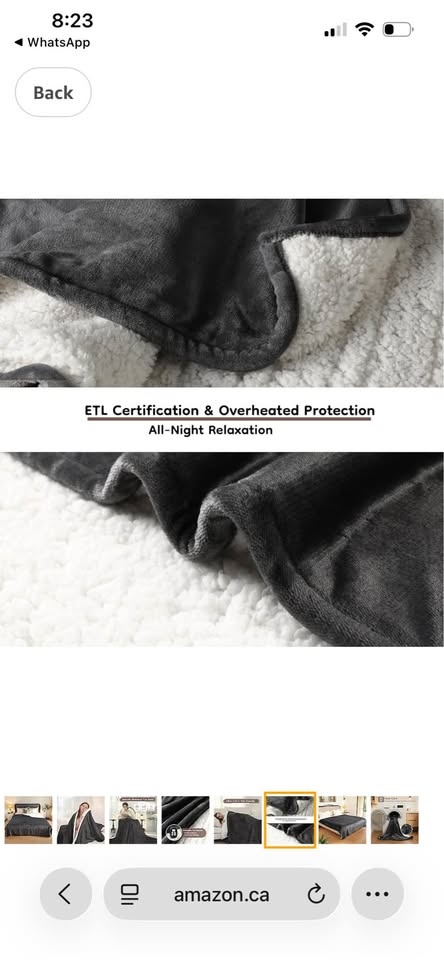 Electric Heated Blanket - Soft Flannel & Cotton, Full Size - photo 4