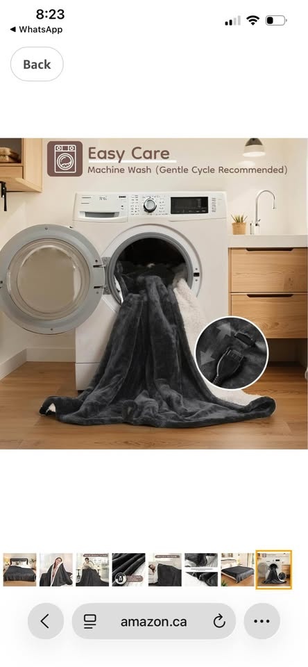 Electric Heated Blanket - Soft Flannel & Cotton, Full Size - photo 5