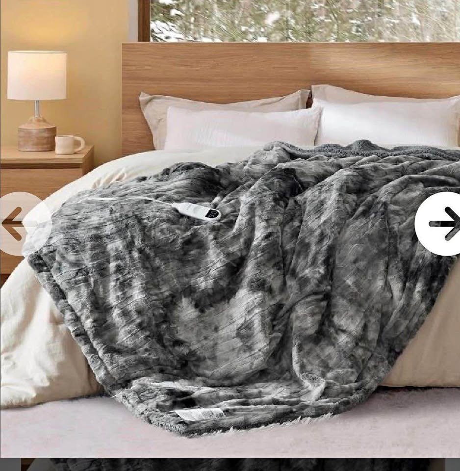 Bedsure Faux Fur Heated Blanket Full Size - sealed