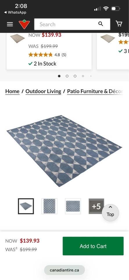 CANVAS Fresco Belfont Indoor/Outdoor Rug, 8 x 10-ft - photo 5