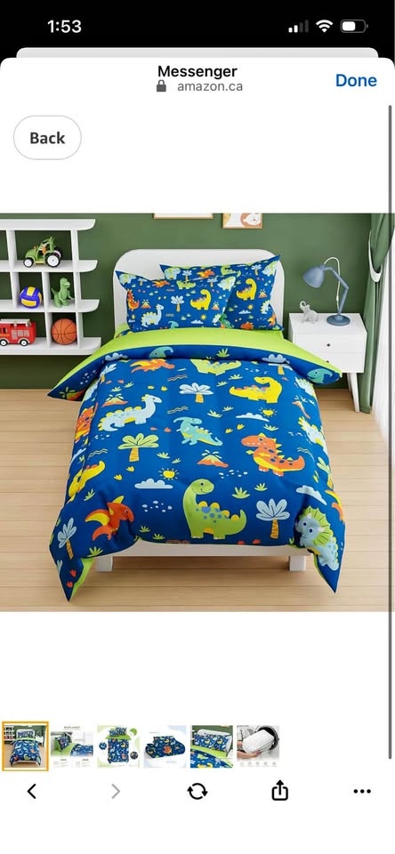 Dinosaur Design Duvet Cover Set - Twin