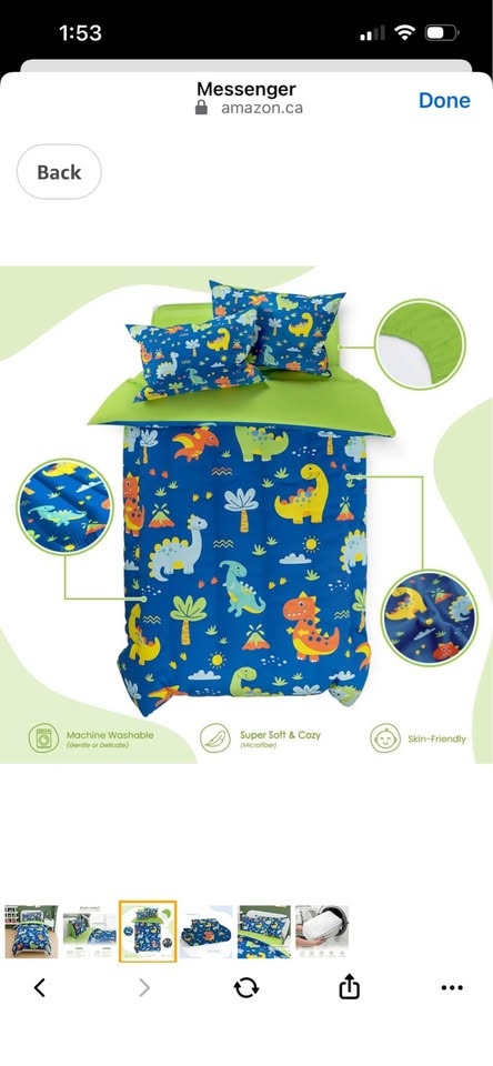 Dinosaur Design Duvet Cover Set - Twin - photo 3