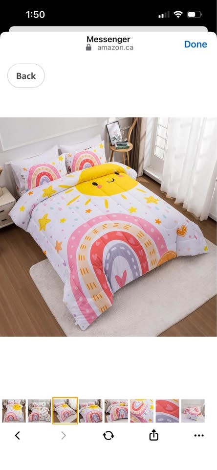 Lightweight Soft 3 Piece Rainbow Comforter Set for kids - photo 3