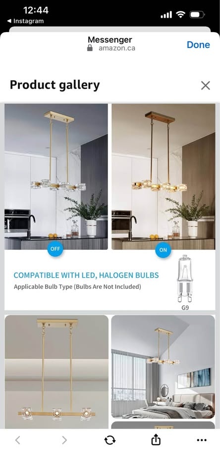 Gold Linear Chandelier Sputnik 6-Light Rectangular - photo 3