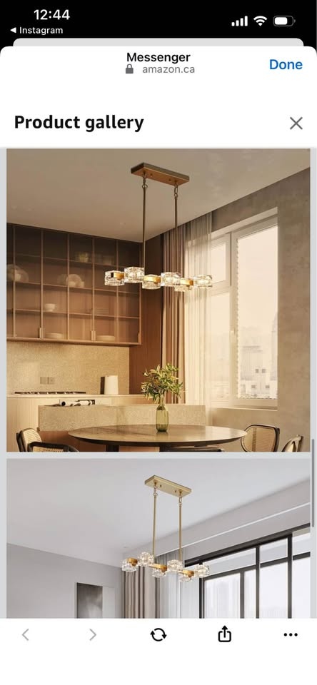 Gold Linear Chandelier Sputnik 6-Light Rectangular - photo 4