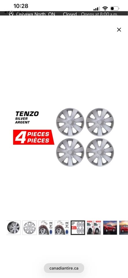 DriveStyle Tenzo Wheel Cover/Hub Cap, Silver, 16-in, 4-pk - photo 5