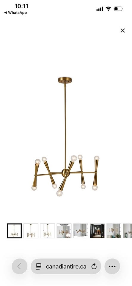 CANVAS Marlene 10-Light Gold Chandelier, Brushed Gold