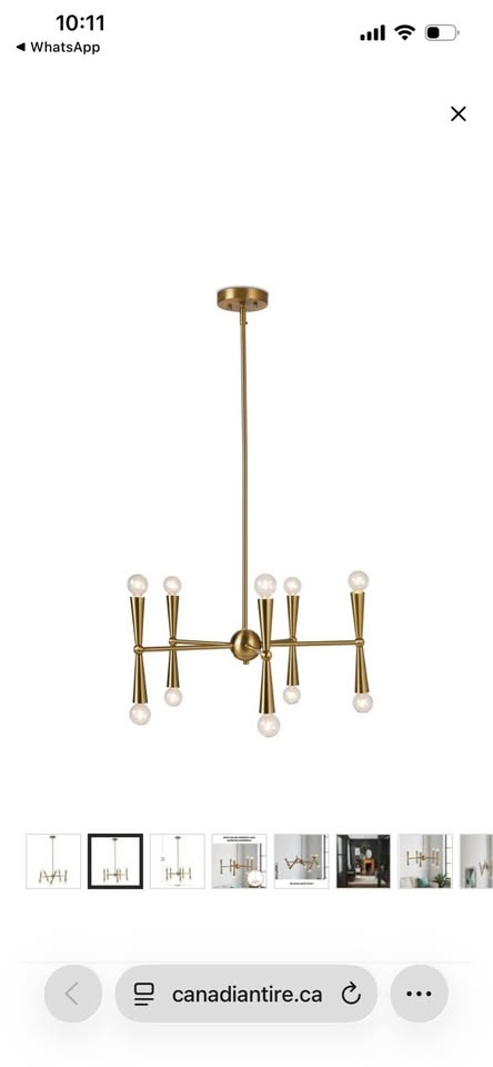 CANVAS Marlene 10-Light Gold Chandelier, Brushed Gold - photo 2