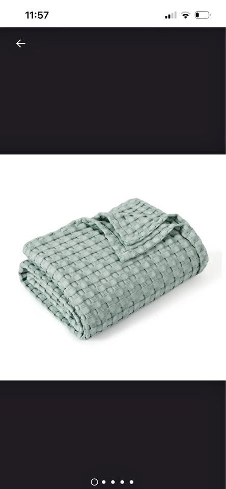 Bedsure Cotton & Bamboo Waffle Blanket - Sealed Pack