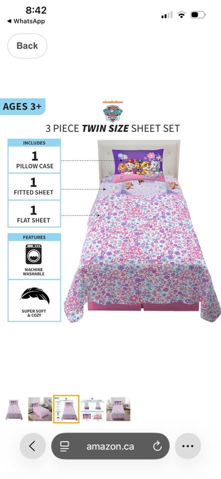Paw Patrol Girls Kids Bedding Super Soft Microfiber Sheet Set, T - photo 2