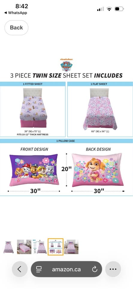 Paw Patrol Girls Kids Bedding Super Soft Microfiber Sheet Set, T - photo 3