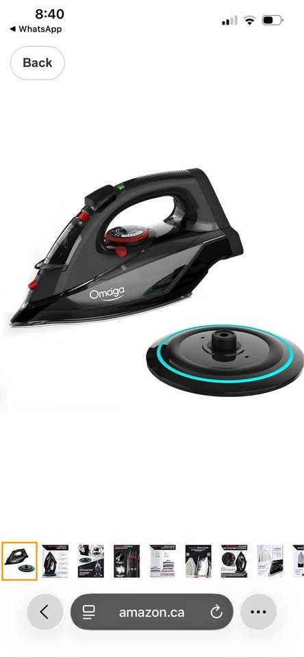 Cordless Iron for Clothes, 1500W