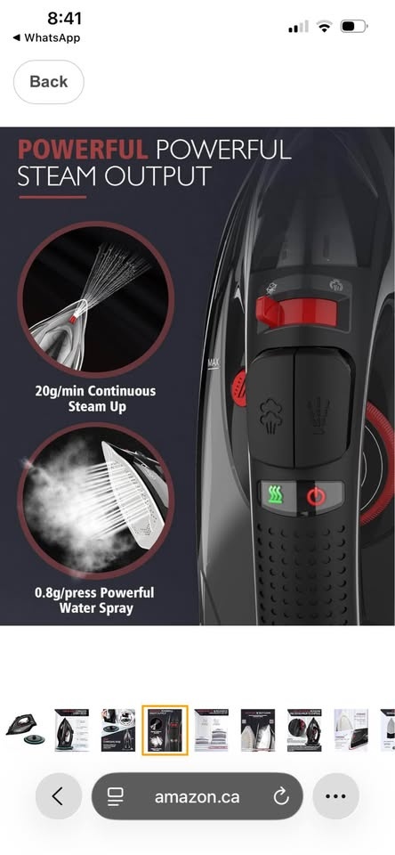 Cordless Iron for Clothes, 1500W - photo 4