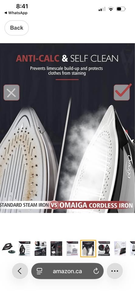Cordless Iron for Clothes, 1500W - photo 5