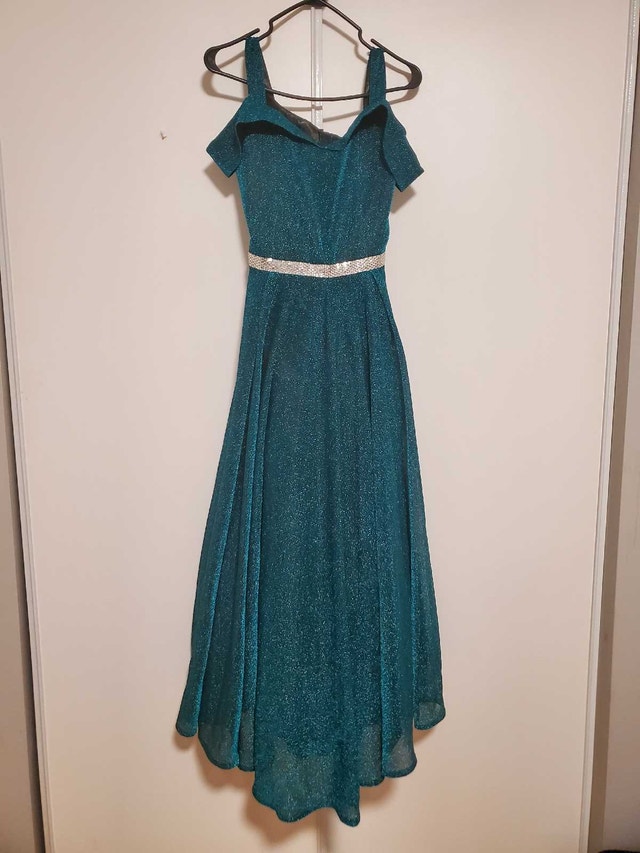 Party/Event Dress With Rhinestone Waistline.