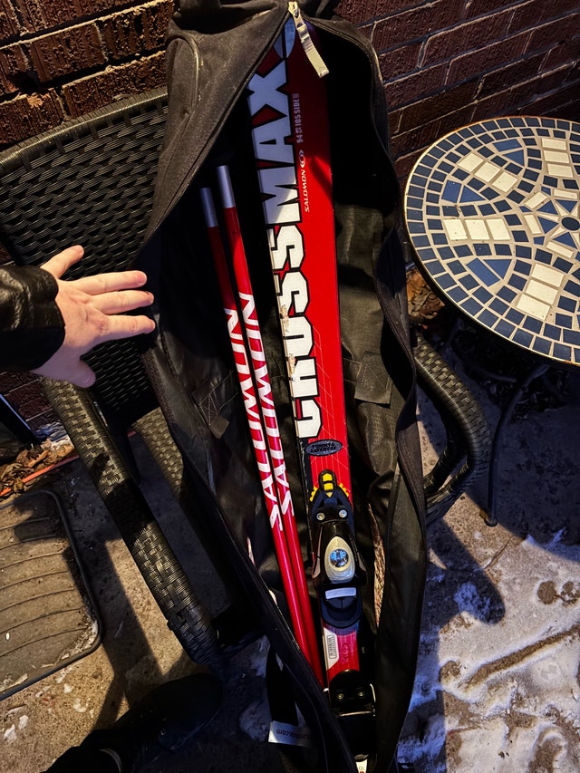 Salomon S/MAX Skis + Poles + Ski Bag