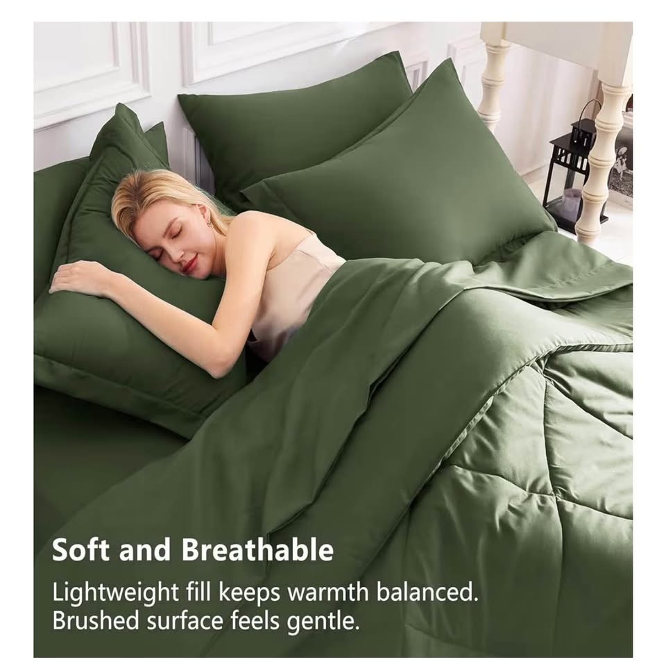 CozyLux Queen Comforter Set - 7 Piece Bed in a Bag - photo 5
