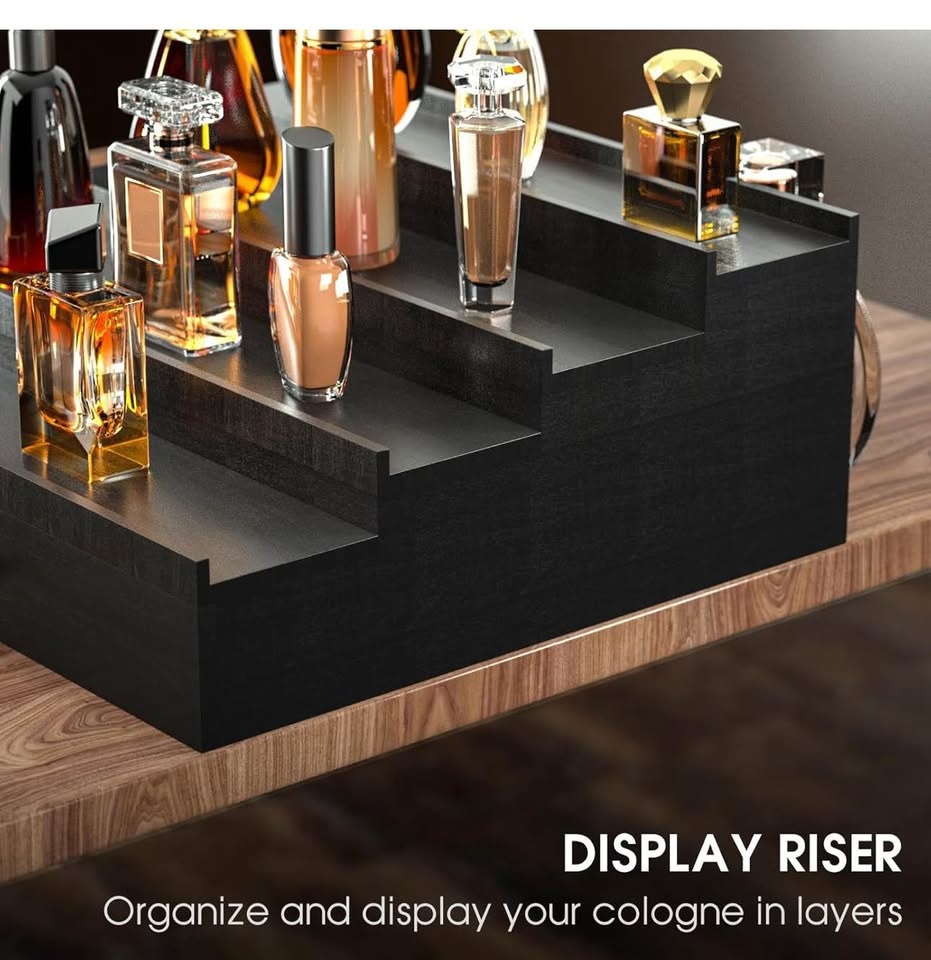 Black Tiered Perfume Display Organizer w/ Drawer - photo 5