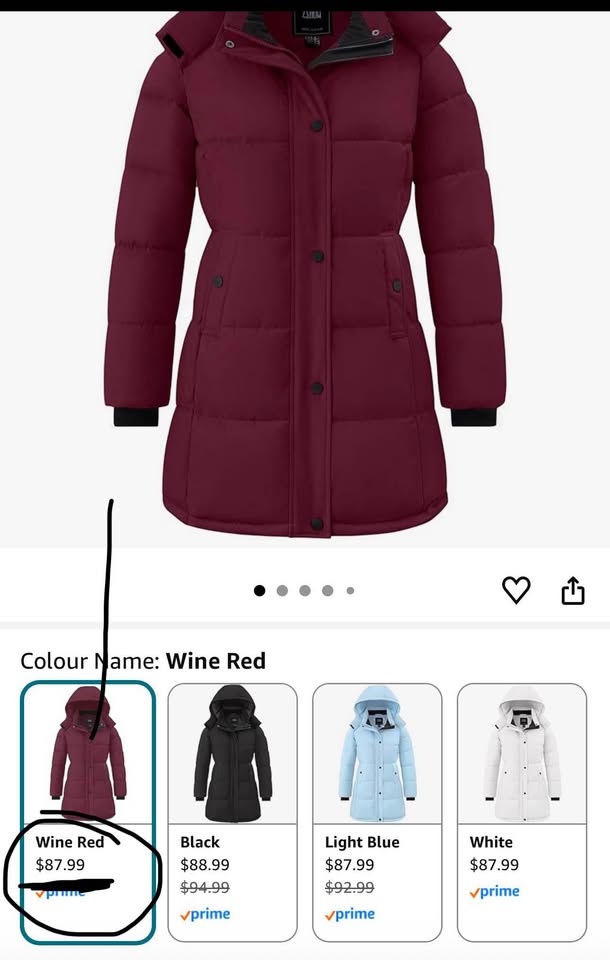 ZSHOW Wine Red Puffer Coat - photo 2